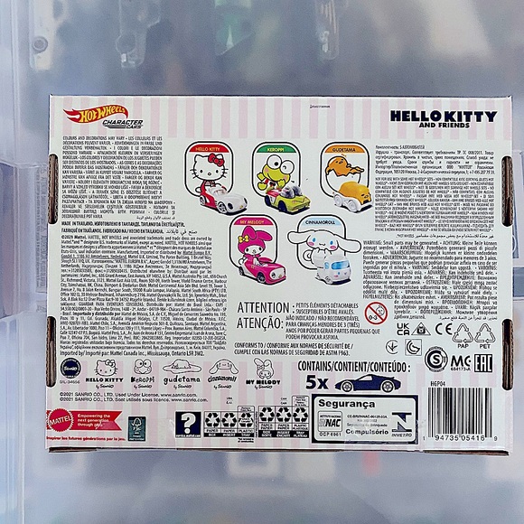 Hello Kitty and Friends x Hot Wheels Character Cars - 5 car set & collector box - Picture 7 of 7